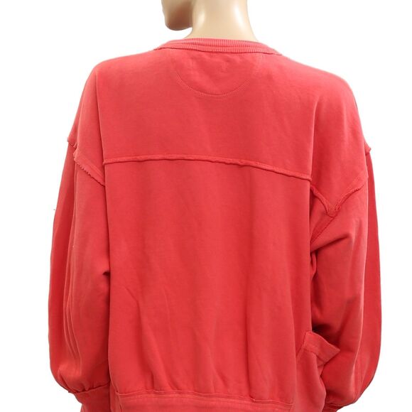 Free People We The Free Dicey Sweatshirt Top Graphic Printed Pullover XS 280795 - Picture 7 of 8